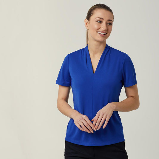 NNT - V Neck Jersey Top (Cobalt)