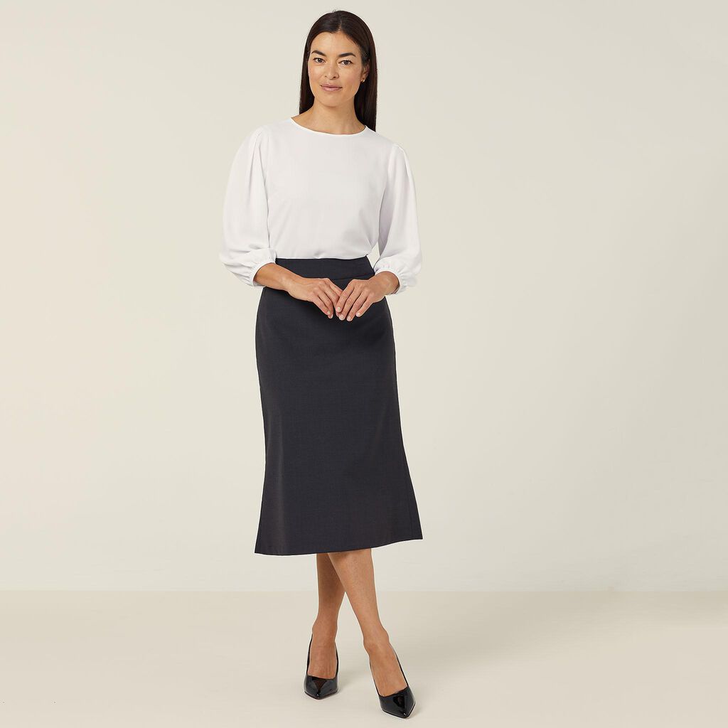 NNT - French Georgette 3/4 Sleeve Top (White)