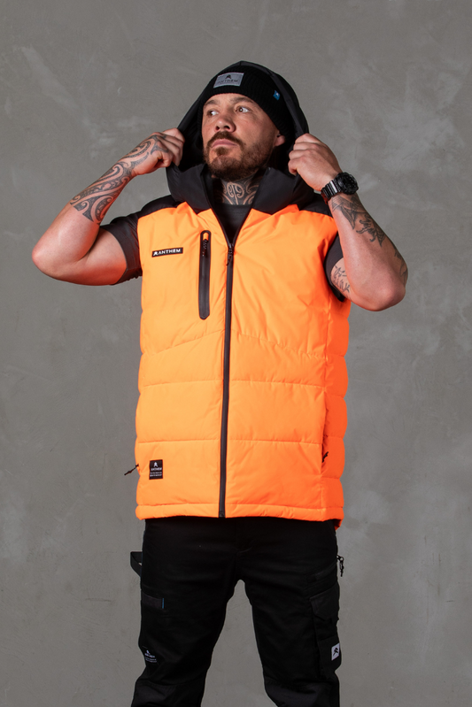 Anthem - Hi Vis Puffer Vest (Hi Vis Orange)