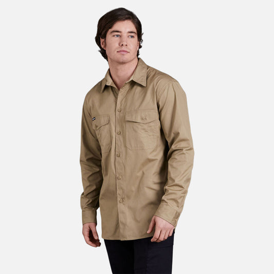 King Gee - Workcool 2 Lightweight Long Sleeve Shirt (Khaki)