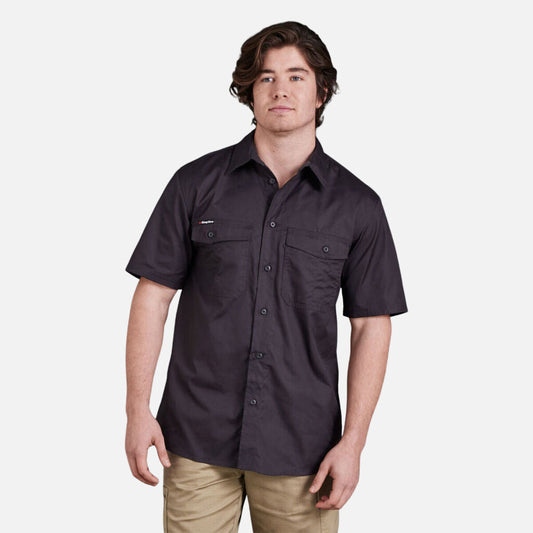 King Gee - Workcool 2 Lightweight Short Sleeve Shirt (Charcoal)