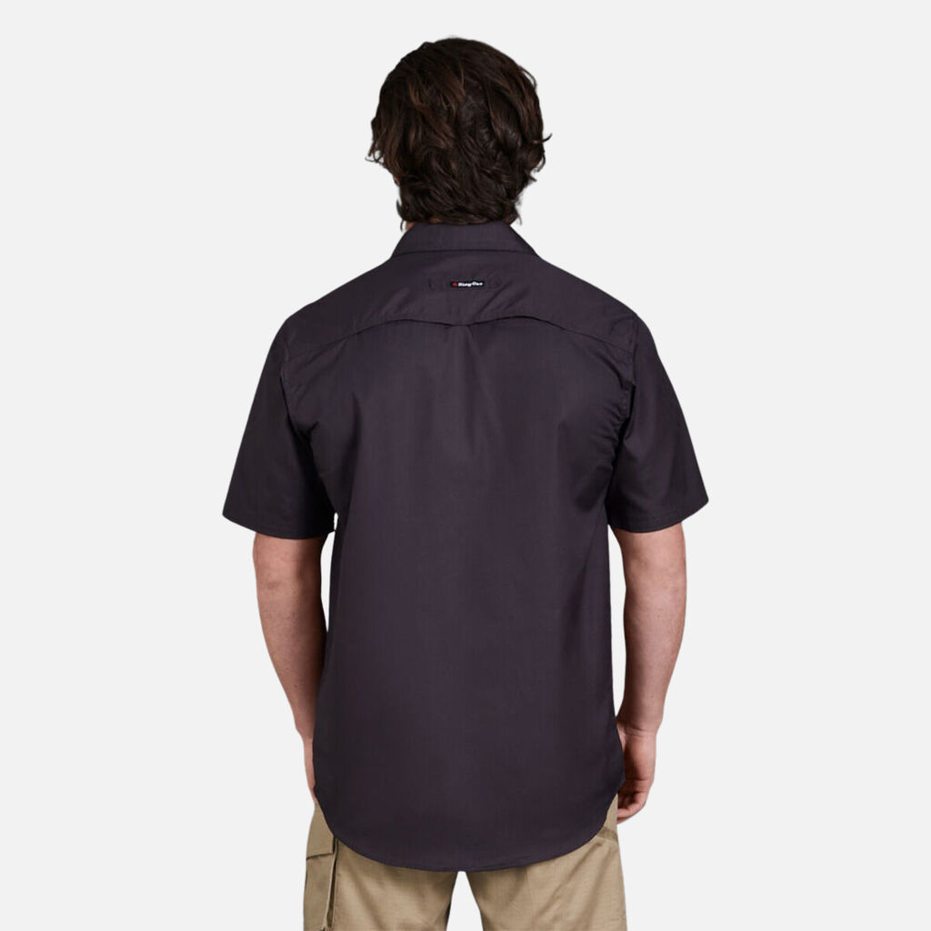King Gee - Workcool 2 Lightweight Short Sleeve Shirt (Charcoal)