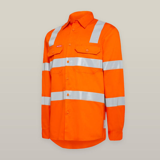 Hardyakka - Long Sleeve Hi-Vis Biomotion Taped Shirt (Safety Orange)