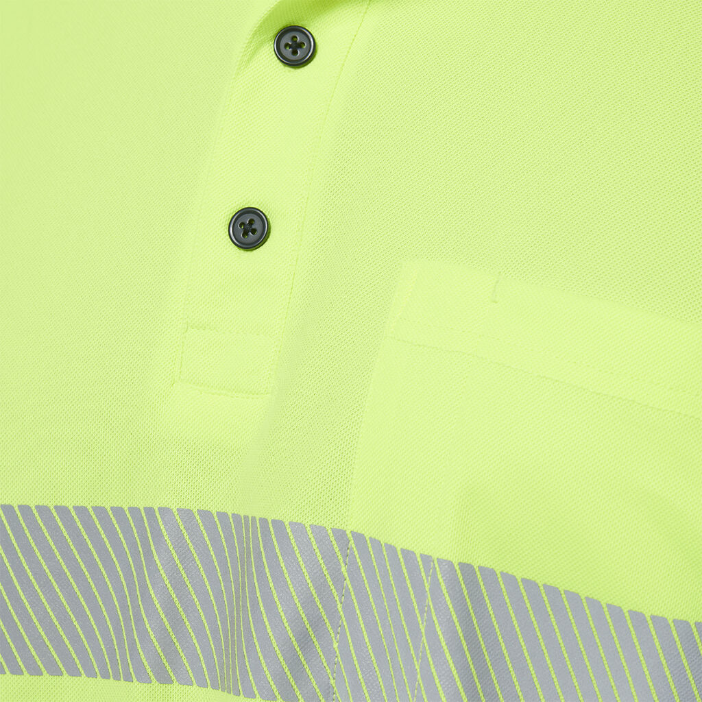 Hardyakka - Short Sleeve Taped Hi-Vis Polo (Yellow/Navy)